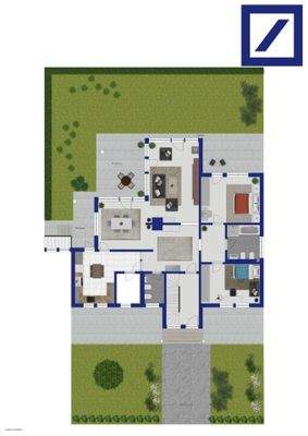 Grundriss EG mit Außenbereich