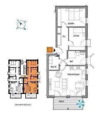 Grundriss Wohnung 3 – Brookgang 46 