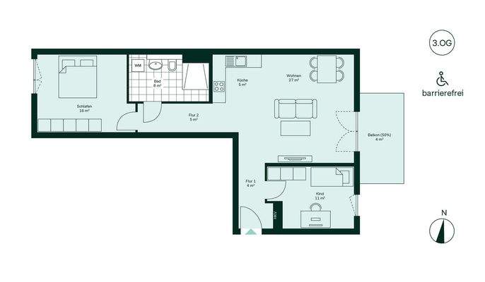 Grundriss der Eigentumswohnung