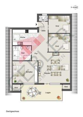 Ähnl. Grundriss Dachgeschoss