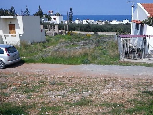 Kreta, Milatos: Baugrundstück mit Meerblick in der Nähe des Hafens zu verkaufen