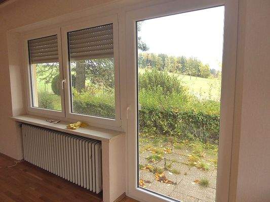 Blick zur Terrasse EG