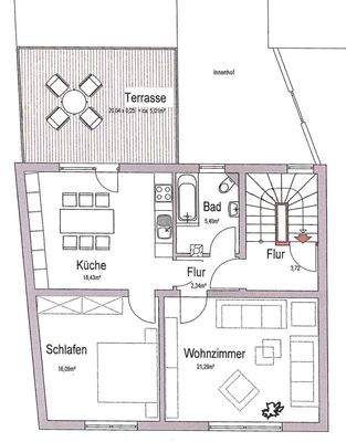 Grundriss Vorderhaus OG