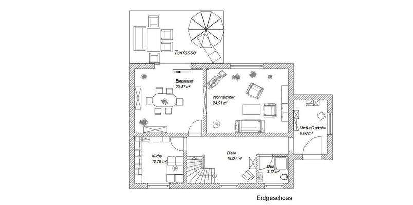 Grundriss Erdgeschoss Haus 1
