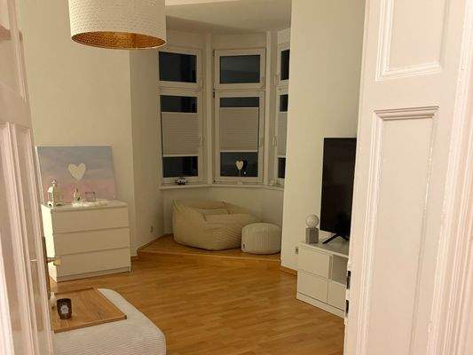 Wohnzimmer mit Erker