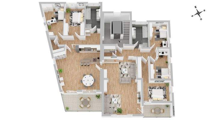 Grundriss 7 Zimmer Wohnung