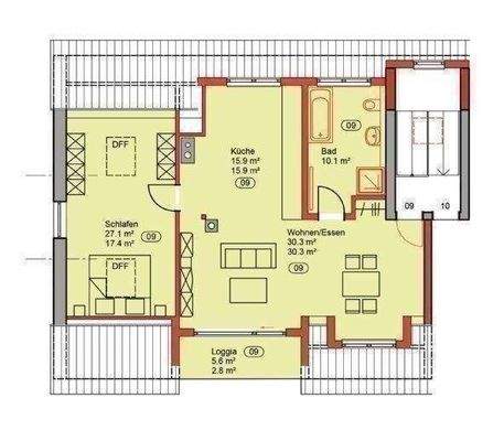 Grundriss Linke Wohnung