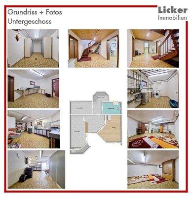 Grundriss + Fotos - Untergeschoss