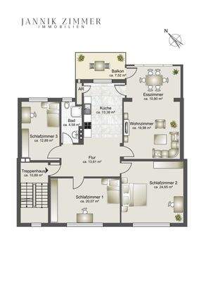 3-Schlafzimmer Variante