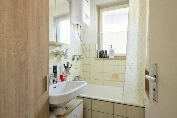 Blick in das Badezimmer