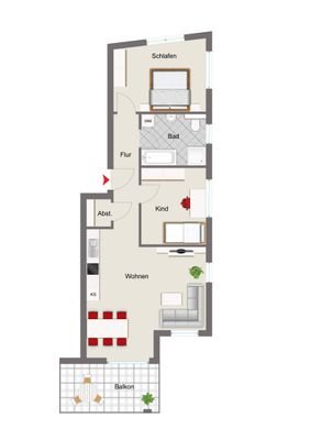 Grundriss Wohnung