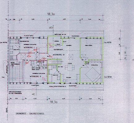 Grundriss Wohnung Nr 11 grün