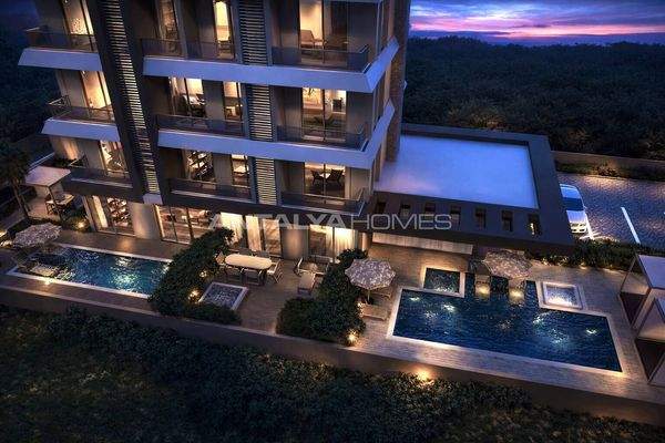 Luxury Sea View Flats with Communal Pool in Alanya Kestel