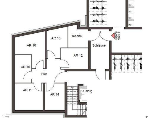Grundriss Keller- Allgemeinraum