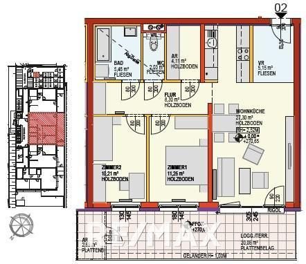 Stiege 2_Top 2, Finanz.-Beitrag: €36.970,-