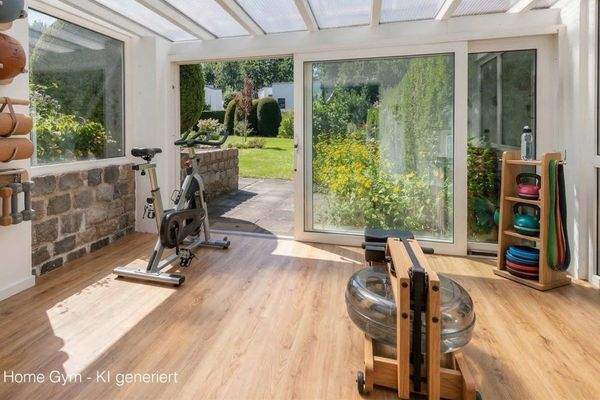 Wintergarten Home Gym - KI generiert