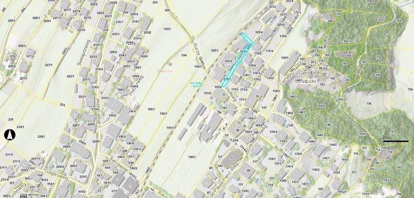 Zufahrt über Servitutsweg- Privatweg