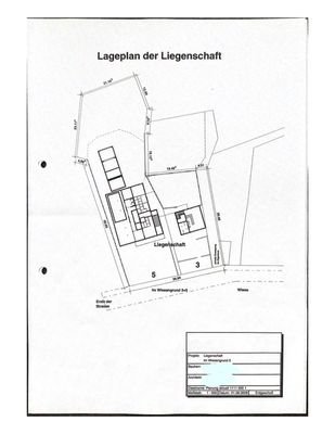 Lageplan der Liegenschaft