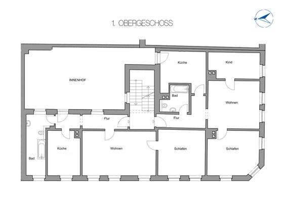 Grundriss 1. Obergeschoss
