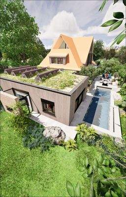 Außenvisualisierung Masterbad & Pool