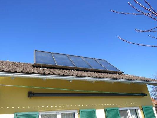 Solaranlage zur Warmwasseraufbereitung 