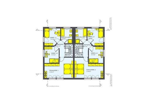 Cleveres Doppelhaus-Design