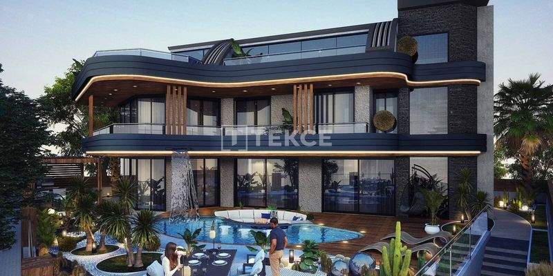 City View Detached Villa with Private Pool in Alanya Kargıcak