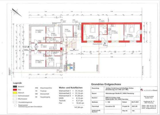 Grundrisse Altbau + Neubau