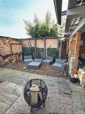 Blick auf dem Sitzplatz