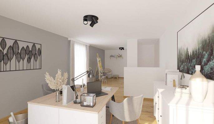 Mit der angrenzenden Dachterrasse ist das Studio e