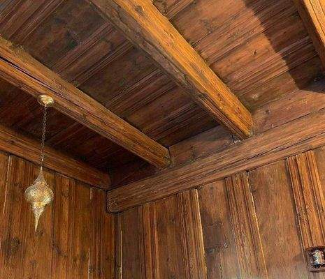 Blockstube Holzdecke
