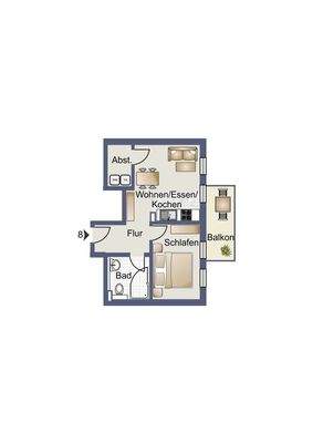 Grundriss WE 8 2. Obergeschoss