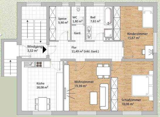 Haupthaus Erdgeschoss