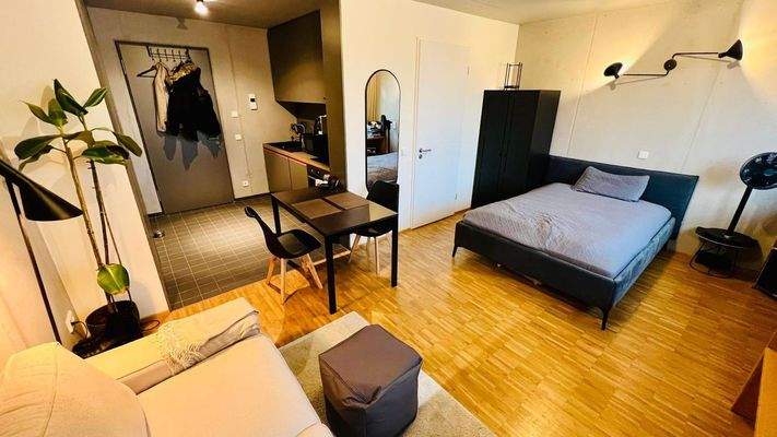 Blick zur Küche,Bad,Schlafen