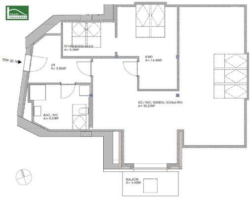 Plan - Stiege 23 Top 16