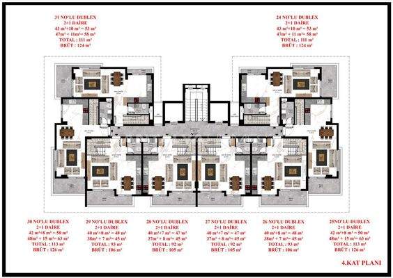 Flats for Sale Close to the Sea in Tosmur, Alanya