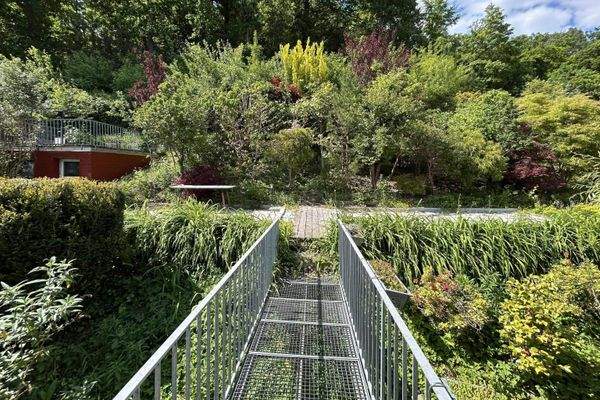 Zugang Garten über Steg