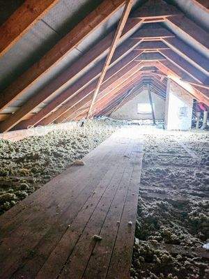 Rockwoolgedämmter Dachboden 