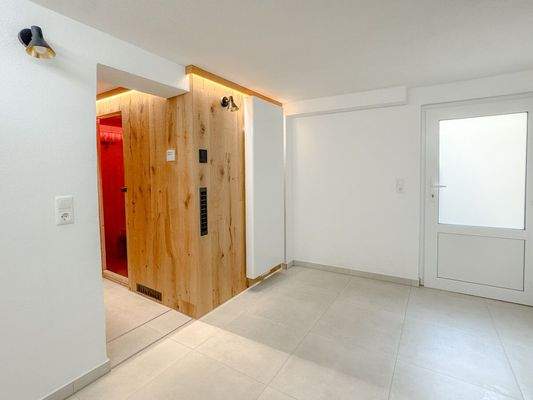 Souterrain mit Zugang zur privaten Sauna