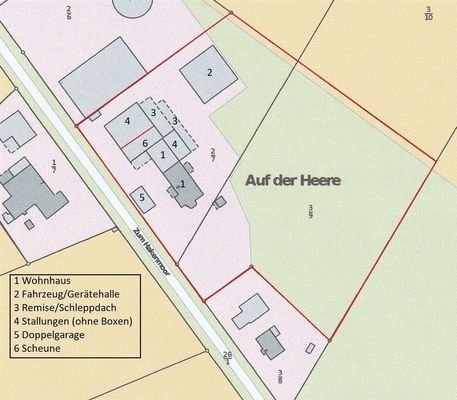  Gebäudezuordnung, landw. Fläche
