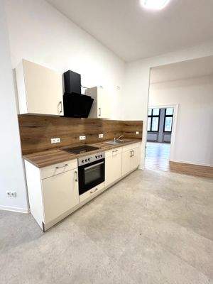 Küche mit Einbauküche