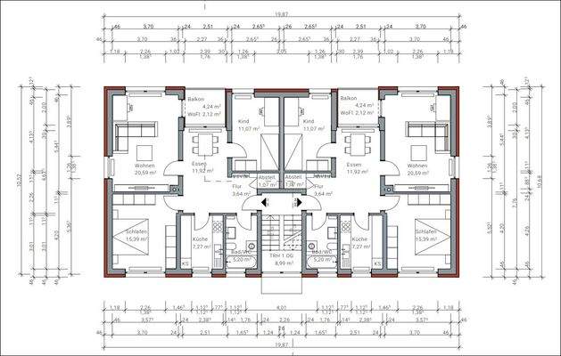 2. OG Typisches Geschoss