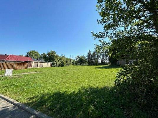 Blick auf das Grundstück