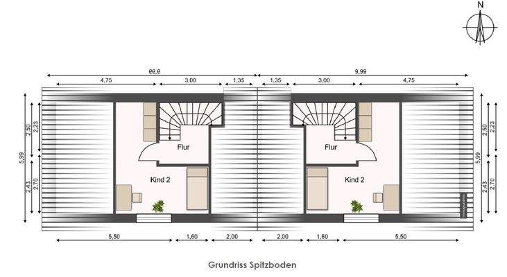 DHH Grundriss Spitzboden