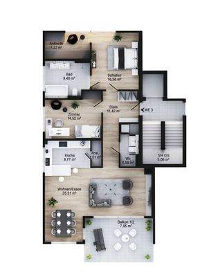 Grundrisse Wohnung Nr. 3