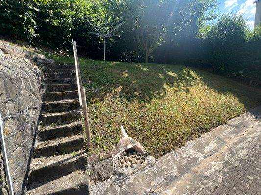 Blick auf Grundstück