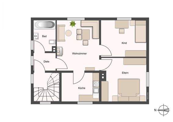 Grundriss Obergeschoss