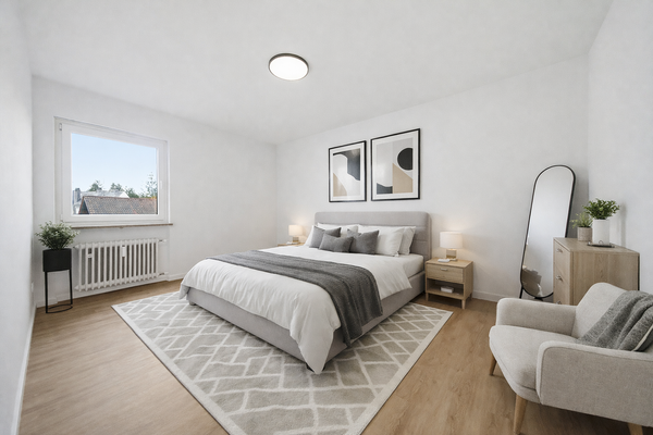 Schlafzimmer - Einrichtungsbeispiel mit KI