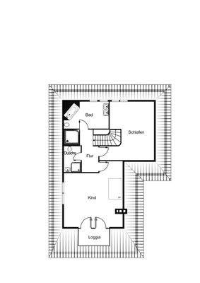 Dachgeschoss - Badewanne
