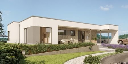 Hausidee_Living_Fertighaus_SOLUTION_101_V4_Gartenansicht